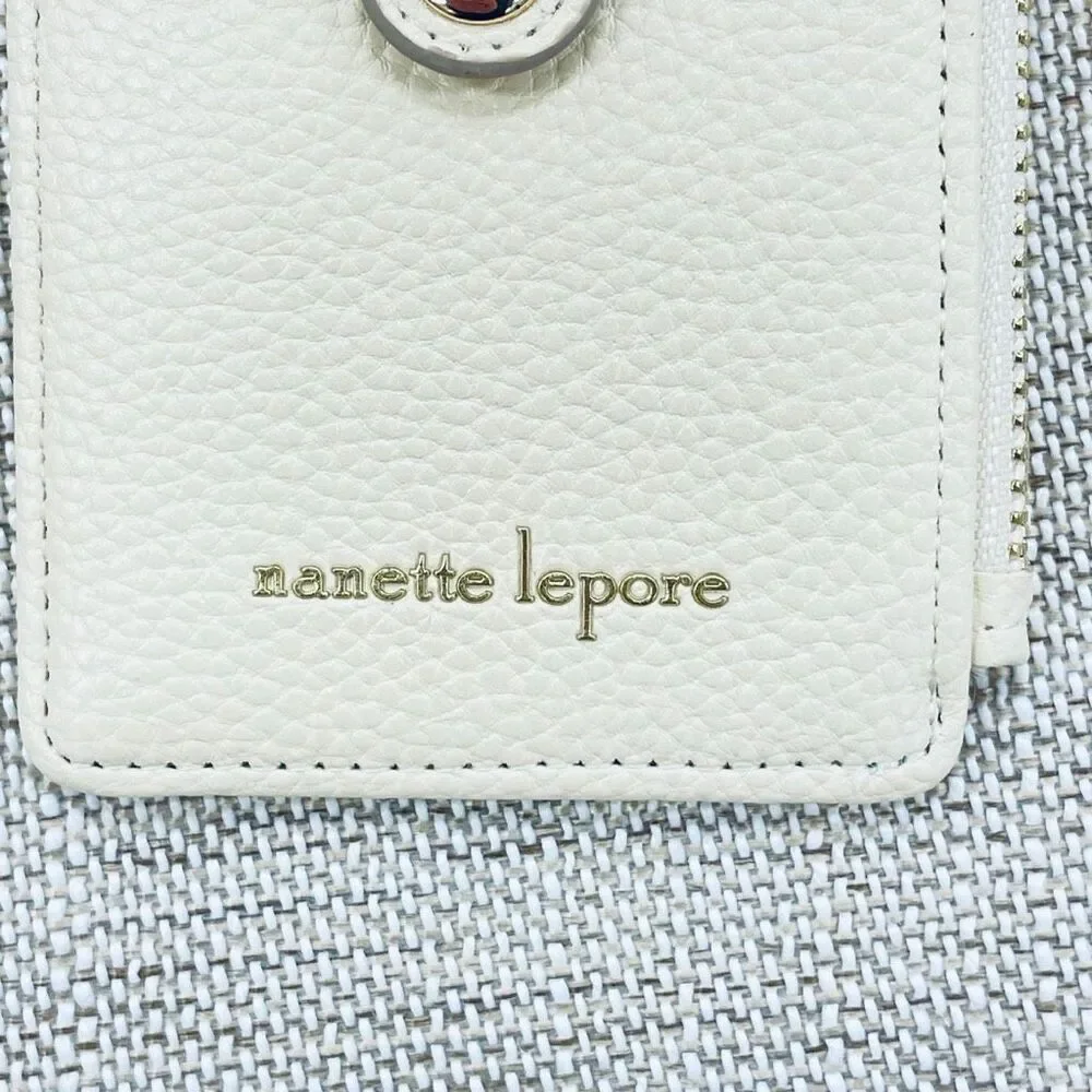 NWT Nanette Lepore Off White Hands-Free Bracelet Wallet Cardholder Keyholder